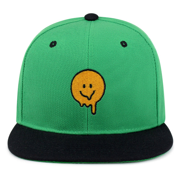 Melted Smile Snapback Hat Embroidered Hip-Hop Baseball Cap Sad Face