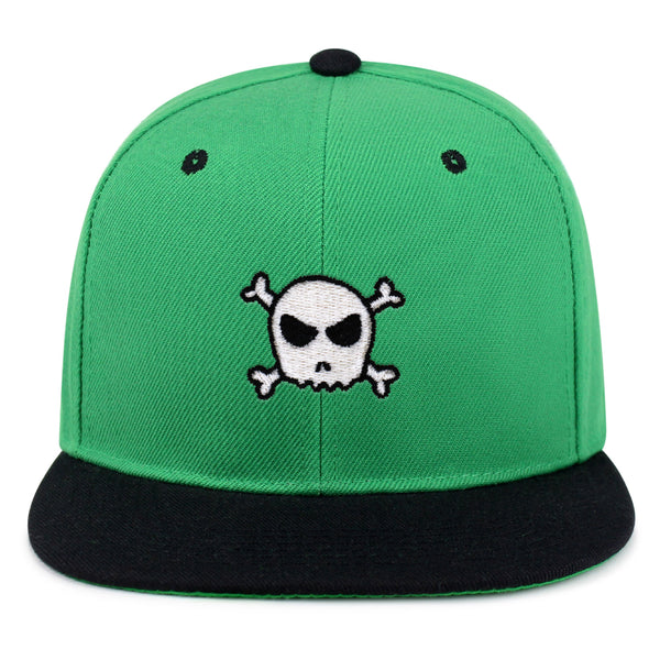 Skull Snapback Hat Embroidered Hip-Hop Baseball Cap Scary Bone