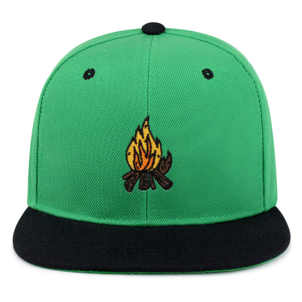 Camp Fire Snapback Hat Embroidered Hip-Hop Baseball Cap Wood Pit