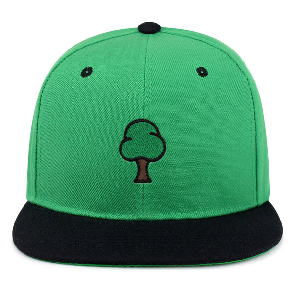 Tree  Snapback Hat Embroidered Hip-Hop Baseball Cap Green