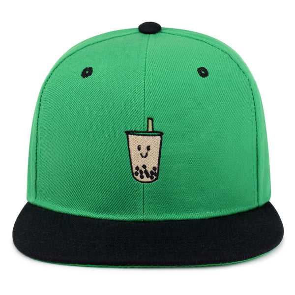 Boba Tea  Snapback Hat Embroidered Hip-Hop Baseball Cap Pearl