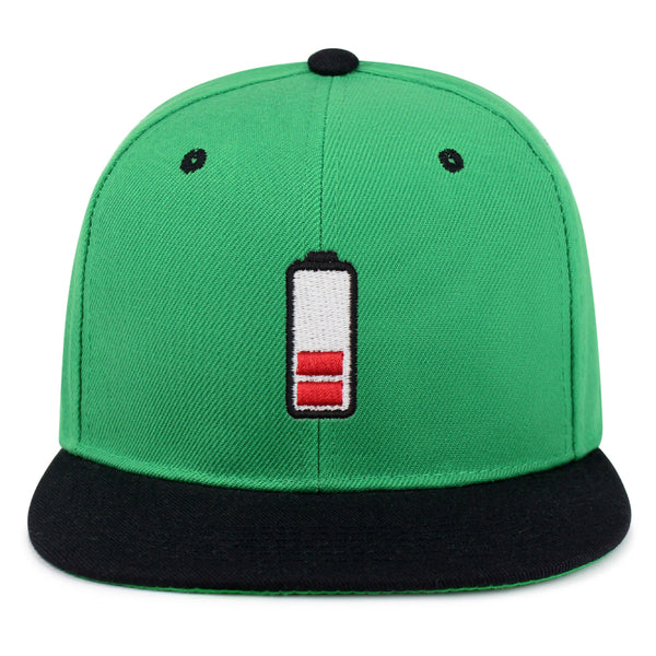 Low Battery Snapback Hat Embroidered Hip-Hop Baseball Cap Phone