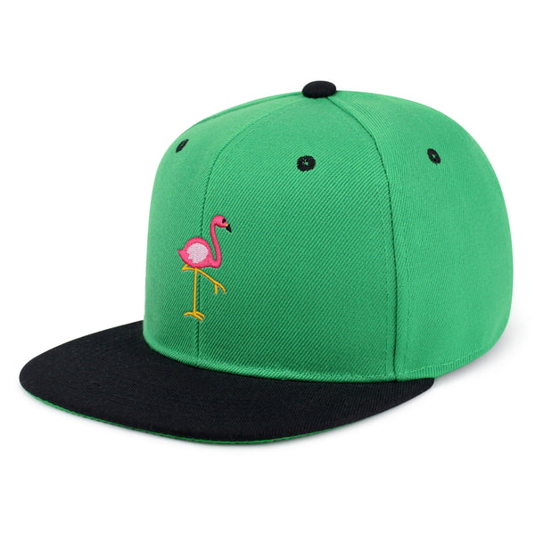 Flamingo Snapback Hat Embroidered Hip-Hop Baseball Cap Bird Pink