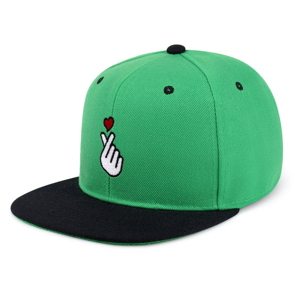 Korean Heart Finger Snapback Hat Embroidered Hip-Hop Baseball Cap Korea Sign