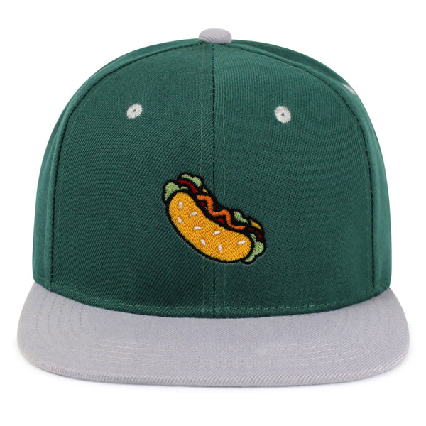 Hot Dog Snapback Hat Embroidered Hip-Hop Baseball Cap Fast Food