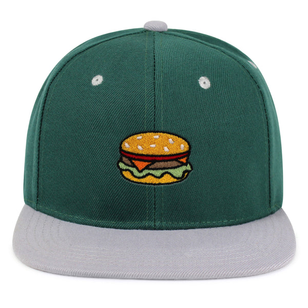 Hamburger Snapback Hat Embroidered Hip-Hop Baseball Cap Fast Food