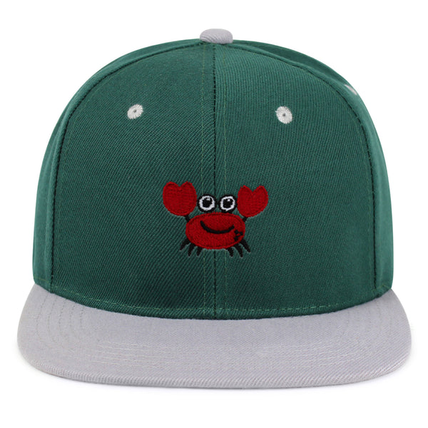 Funny Crab Snapback Hat Embroidered Hip-Hop Baseball Cap Ocean Sea Fishing