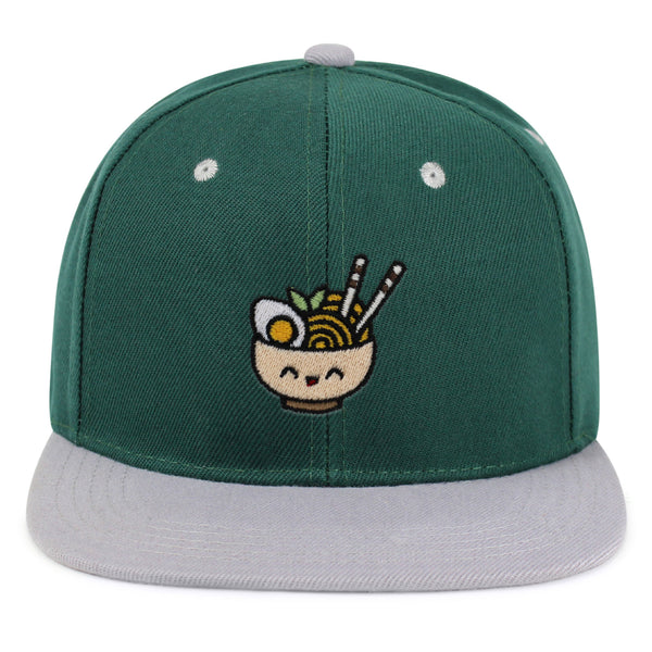 Noodle Snapback Hat Embroidered Hip-Hop Baseball Cap Asian Food Soba Udon