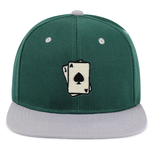 Blackjack Snapback Hat Embroidered Hip-Hop Baseball Cap Card Casino Las Vegas