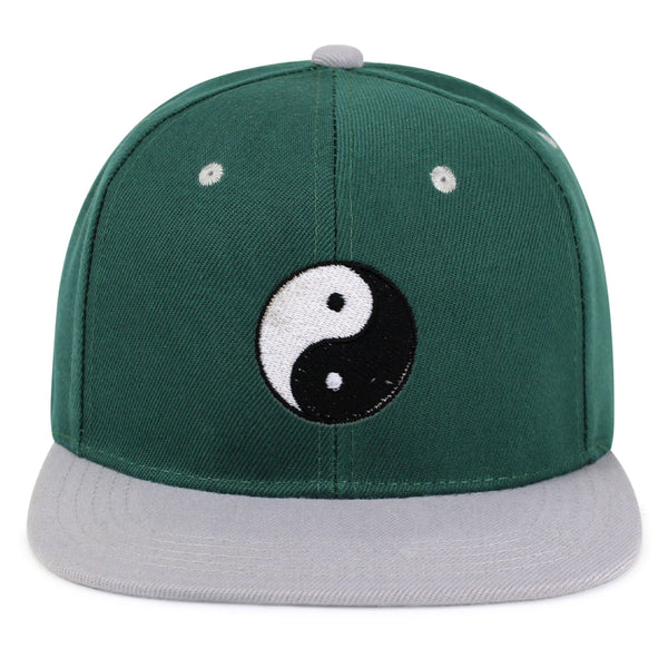 Ying Yang Snapback Hat Embroidered Hip-Hop Baseball Cap Asian Meditation