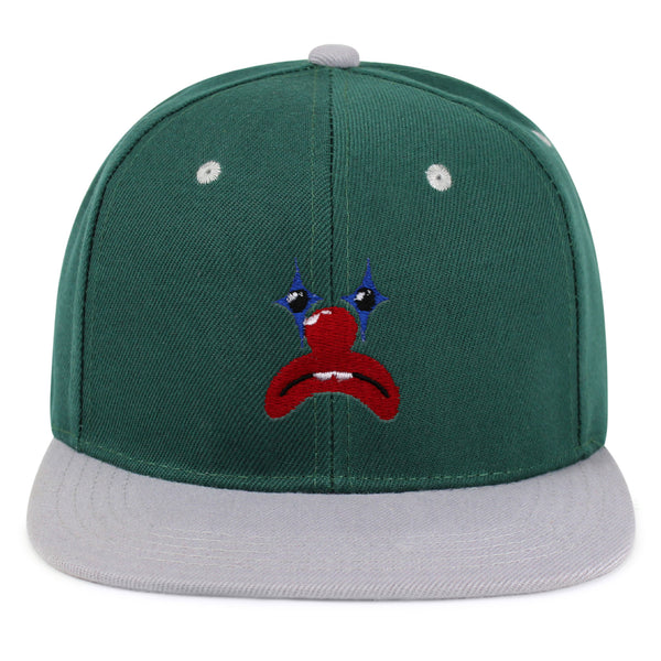 Clown Face Snapback Hat Embroidered Hip-Hop Baseball Cap Circus Sad