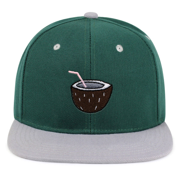 Coconut Snapback Hat Embroidered Hip-Hop Baseball Cap Juice Tree