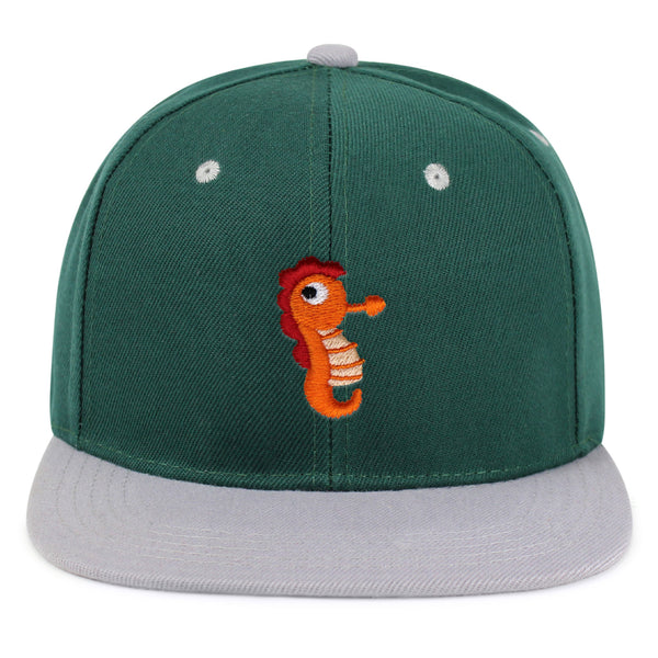 Sea Horse Snapback Hat Embroidered Hip-Hop Baseball Cap Ocean Fish