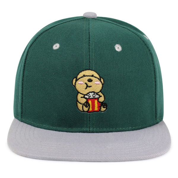 Popcorn Dog Snapback Hat Embroidered Hip-Hop Baseball Cap Puppy Poodle