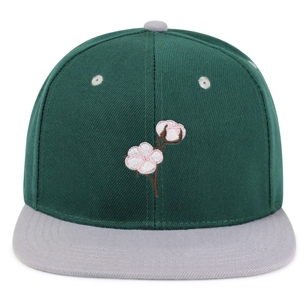 Cotton Flower Snapback Hat Embroidered Hip-Hop Baseball Cap Tree