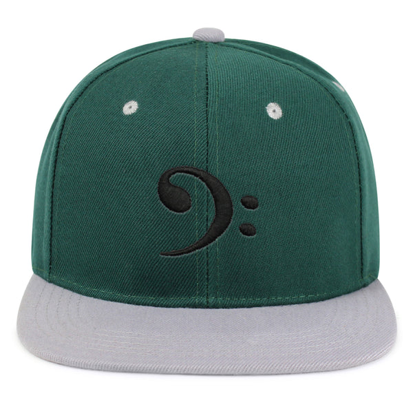 Bass Clef Snapback Hat Embroidered Hip-Hop Baseball Cap Music Symbol