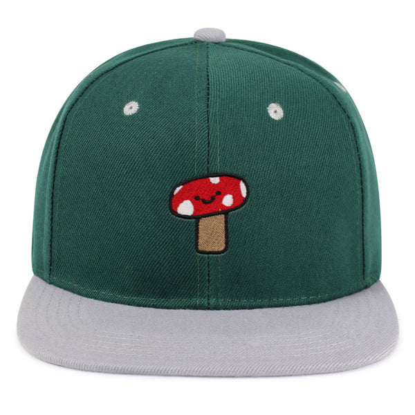 Mushroom Snapback Hat Embroidered Hip-Hop Baseball Cap Cute