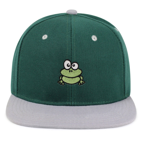 Frog  Snapback Hat Embroidered Hip-Hop Baseball Cap Green