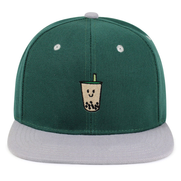 Boba Tea  Snapback Hat Embroidered Hip-Hop Baseball Cap Pearl