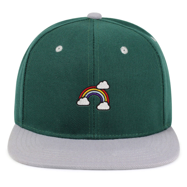 Rainbow Snapback Hat Embroidered Hip-Hop Baseball Cap Cute