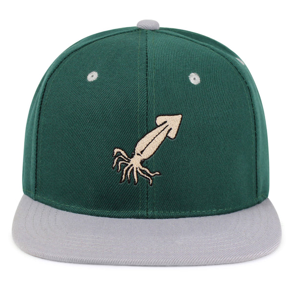 Squid Snapback Hat Embroidered Hip-Hop Baseball Cap Fishing