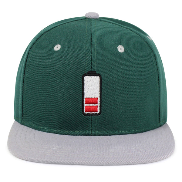 Low Battery Snapback Hat Embroidered Hip-Hop Baseball Cap Phone