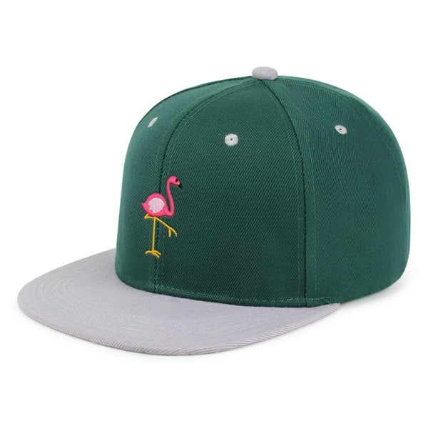 Flamingo Snapback Hat Embroidered Hip-Hop Baseball Cap Bird Pink