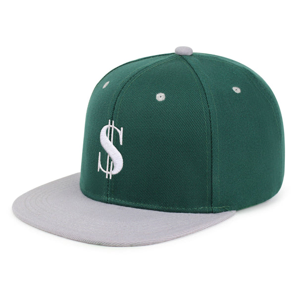 Dollar Sign Snapback Hat Embroidered Hip-Hop Baseball Cap Money Cash