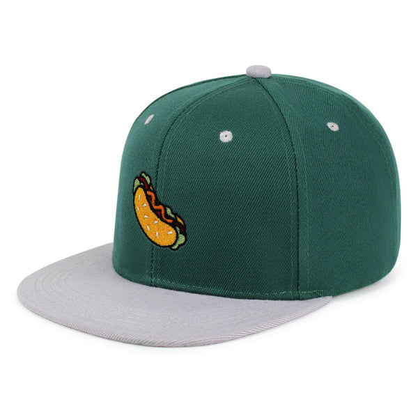 Hot Dog Snapback Hat Embroidered Hip-Hop Baseball Cap Fast Food