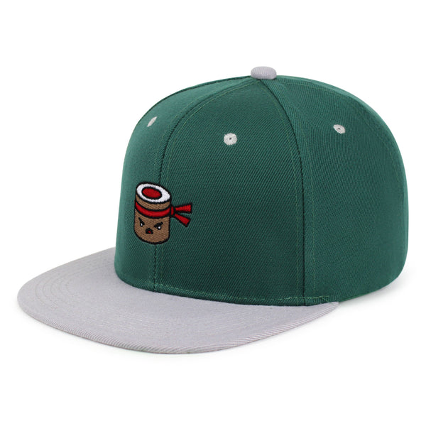 Angry Sushi Snapback Hat Embroidered Hip-Hop Baseball Cap Japanese