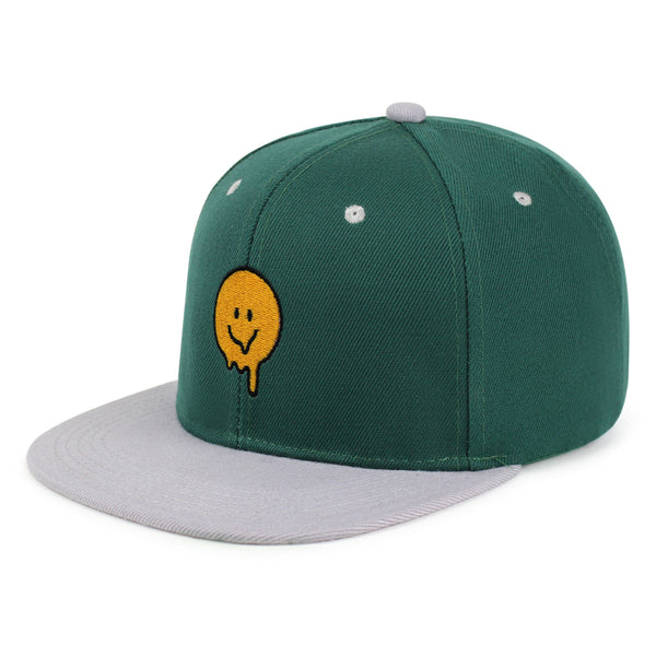 Melted Smile Snapback Hat Embroidered Hip-Hop Baseball Cap Sad Face