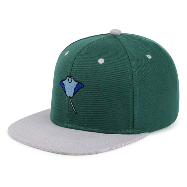 Stingray Snapback Hat Embroidered Hip-Hop Baseball Cap Fishing Ocean