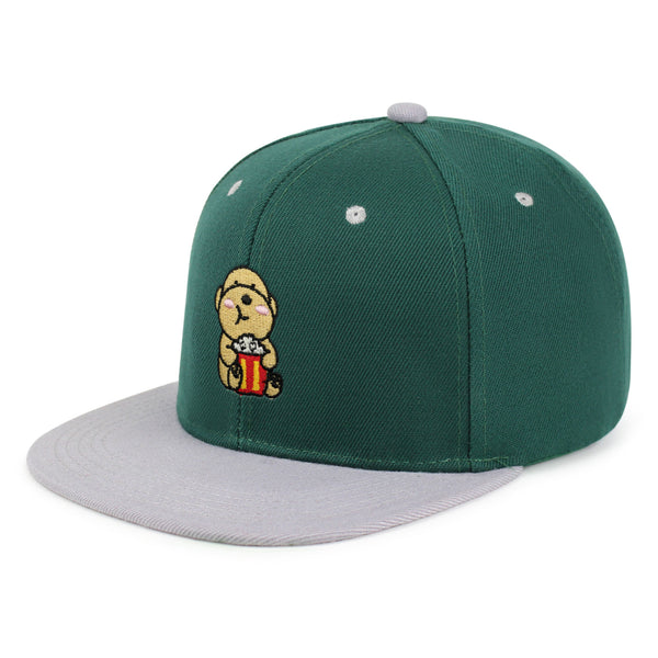 Popcorn Dog Snapback Hat Embroidered Hip-Hop Baseball Cap Puppy Poodle