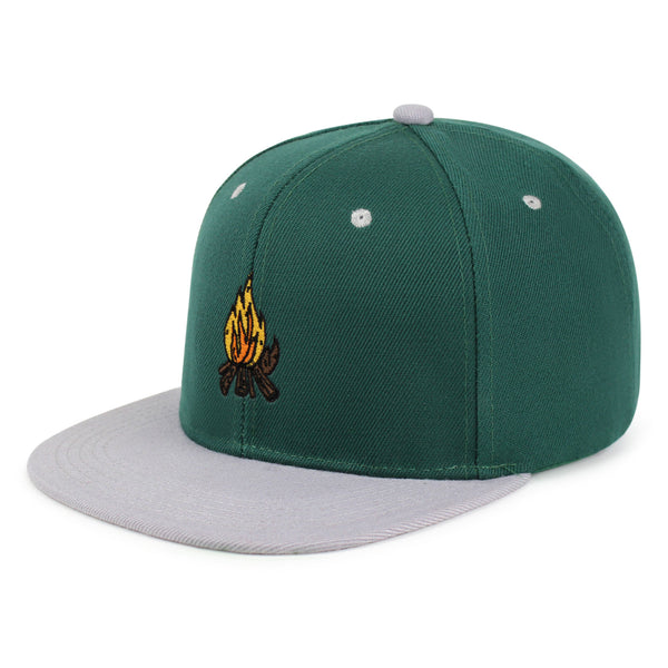 Camp Fire Snapback Hat Embroidered Hip-Hop Baseball Cap Wood Pit