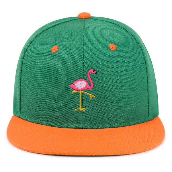 Flamingo Snapback Hat Embroidered Hip-Hop Baseball Cap Bird Pink