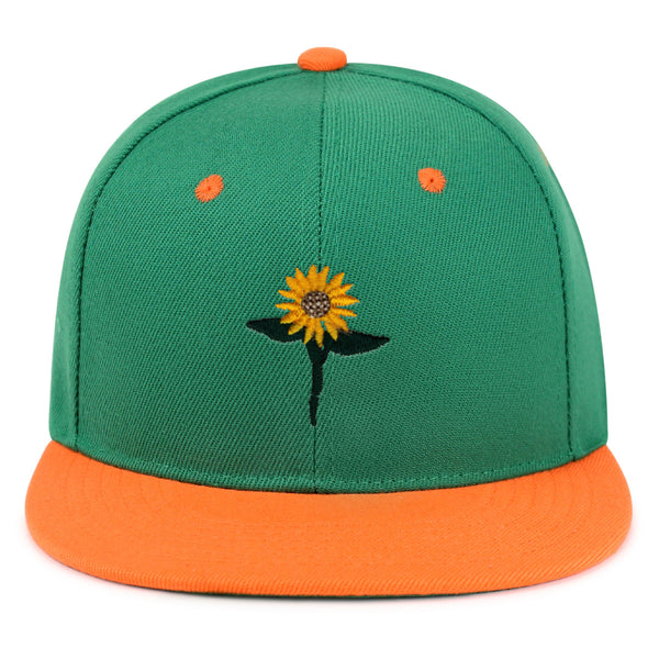 Sun Flower Snapback Hat Embroidered Hip-Hop Baseball Cap Floral