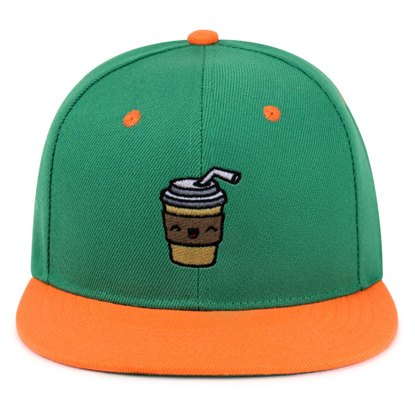 Morning Coffee Snapback Hat Embroidered Hip-Hop Baseball Cap Latte Americano