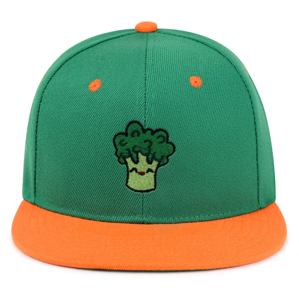 Broccoli Snapback Hat Embroidered Hip-Hop Baseball Cap Vegan Vegetable