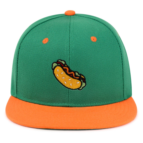 Hot Dog Snapback Hat Embroidered Hip-Hop Baseball Cap Fast Food