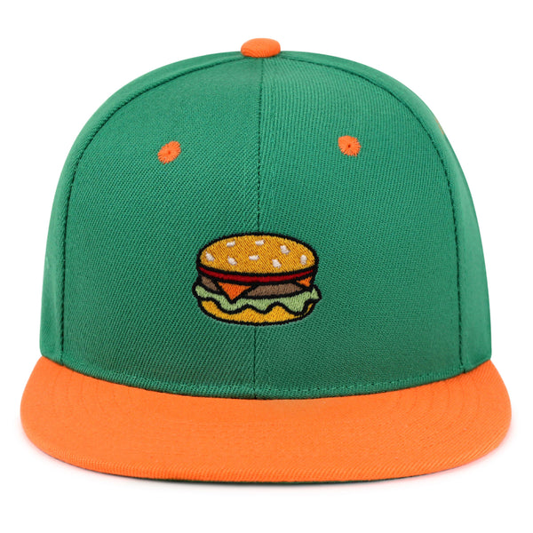 Hamburger Snapback Hat Embroidered Hip-Hop Baseball Cap Fast Food