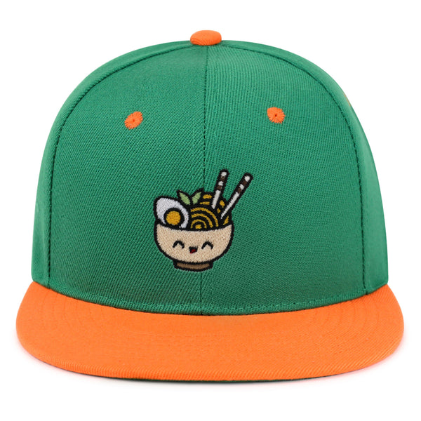 Noodle Snapback Hat Embroidered Hip-Hop Baseball Cap Asian Food Soba Udon