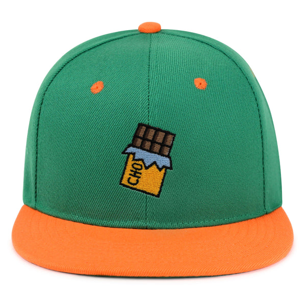 Chocolate Snapback Hat Embroidered Hip-Hop Baseball Cap Foodie Snack Sweet