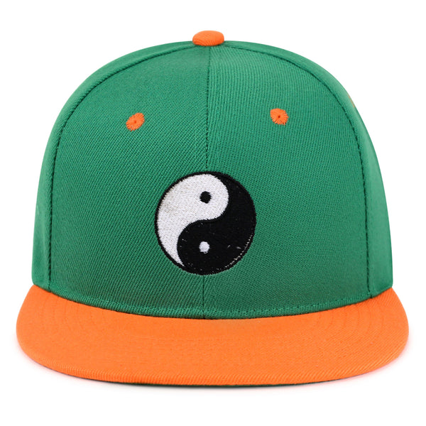 Ying Yang Snapback Hat Embroidered Hip-Hop Baseball Cap Asian Meditation