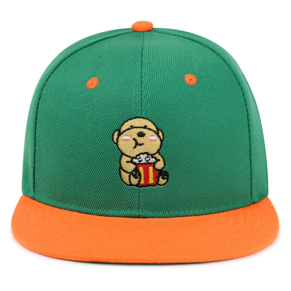 Popcorn Dog Snapback Hat Embroidered Hip-Hop Baseball Cap Puppy Poodle