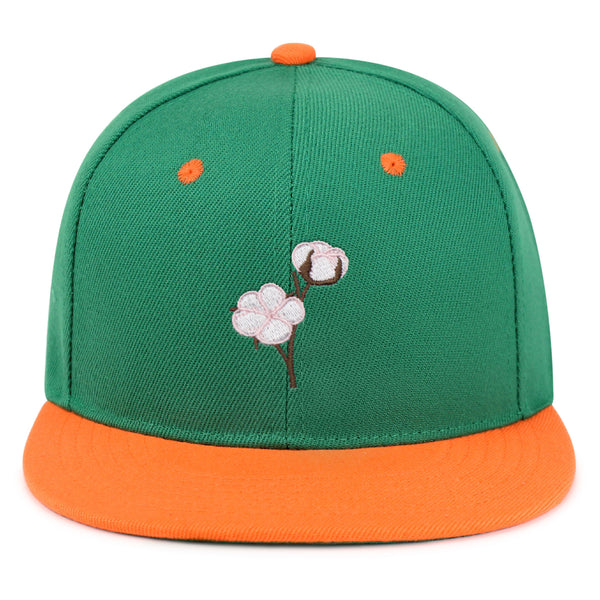 Cotton Flower Snapback Hat Embroidered Hip-Hop Baseball Cap Tree