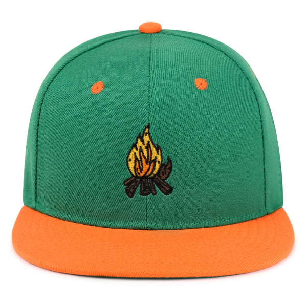 Camp Fire Snapback Hat Embroidered Hip-Hop Baseball Cap Wood Pit