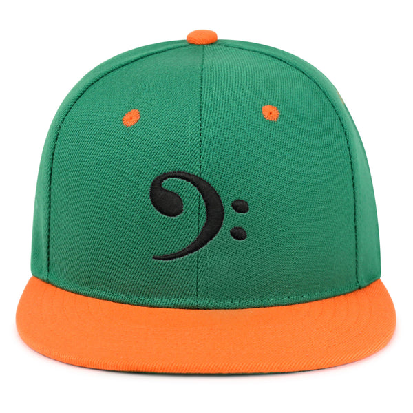 Bass Clef Snapback Hat Embroidered Hip-Hop Baseball Cap Music Symbol