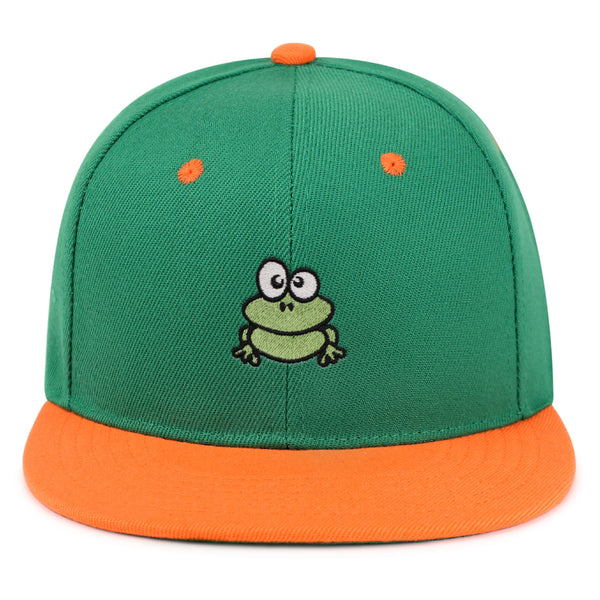 Frog  Snapback Hat Embroidered Hip-Hop Baseball Cap Green