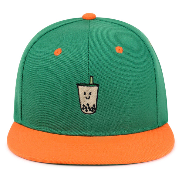 Boba Tea  Snapback Hat Embroidered Hip-Hop Baseball Cap Pearl