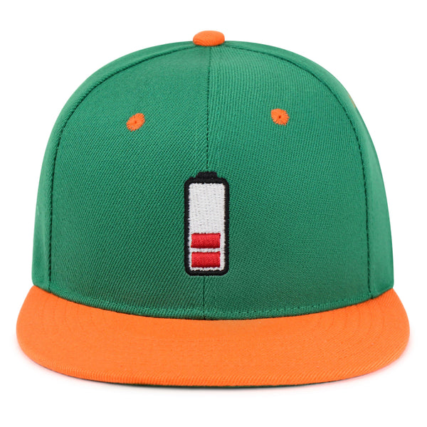 Low Battery Snapback Hat Embroidered Hip-Hop Baseball Cap Phone